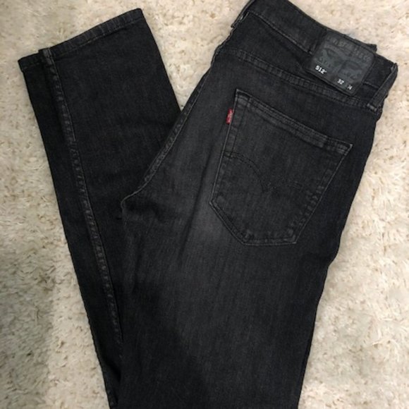 Levi's 512 Slim-Tapered Dark Gray Jeans - Picture 1 of 4